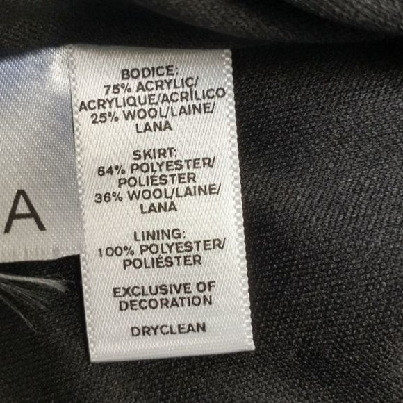 NWT LOFT Wool Blend Black Sequin Sleeveless Dress, size 14 - Picture 11 of 12